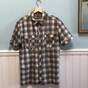 Kuhl Cowboy Pearl Snap Button Down Shirt L